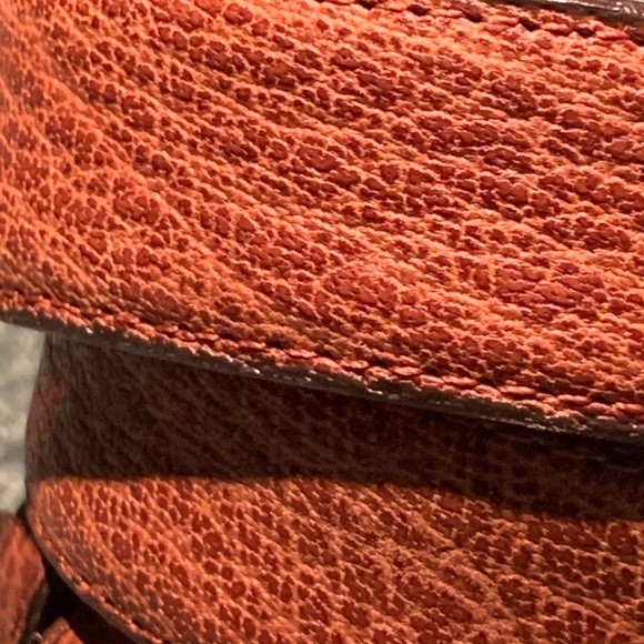 MEN COACH AMBER SHRUNKEN SOLID BRASS CASUAL BELT - Picture 5 of 10